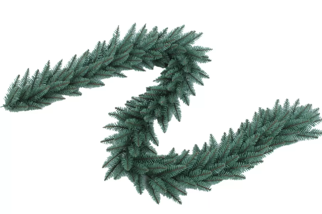 King Of Christmas 9' X 12" Tribeca Spruce Blue Garland With Warm White LED Lights (Plug Operated)- Garlands | Green