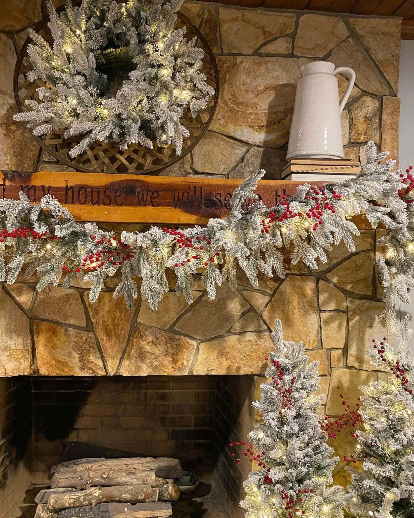 King Of Christmas Queen Flock® Collection 4-Piece Set With Warm White LED Lights (Plug Or Battery Operated)- Sets | Flocked